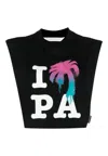 Palm Angels Logo-print Sleeveless Top In Black