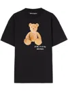 Palm Angels Bear In Mind Bear Printed Crewneck T-shirt In Black