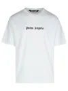 Palm Angels White Short-sleeved T-shirt With Monogram Pa Embroidery In White