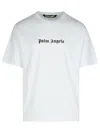 Palm Angels White Short-sleeved T-shirt With Monogram Pa Embroidery In White