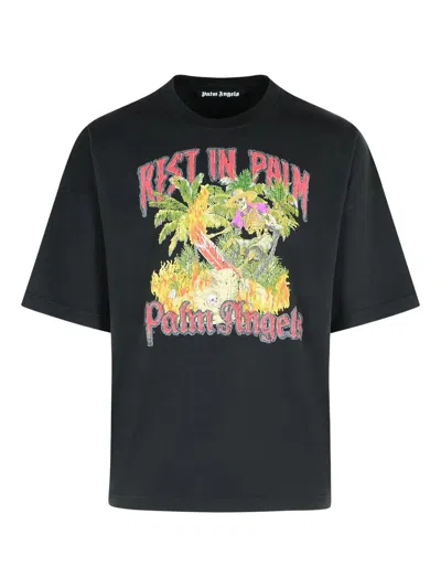 Palm Angels Rest In Palm Loose T-shirt In Black