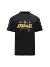 Palm Angels Paradise Print T-shirt In Black