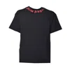 Palm Angels Neck Logo Regular Tee In Black