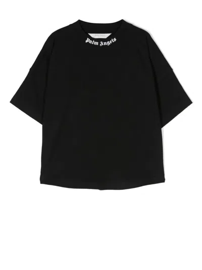 Palm Angels Kids'  T-shirts And Polos Black