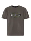 Palm Angels Snake Box Logo T-shirt In Green