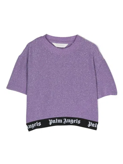 Palm Angels Kids'  T-shirts And Polos Lilac