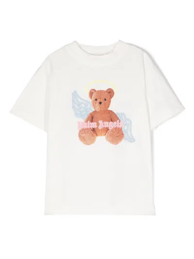 Palm Angels Kids'  T-shirts And Polos White