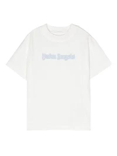 Palm Angels Kids'  T-shirts And Polos White