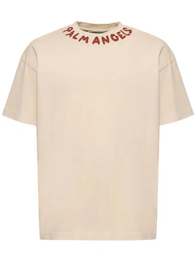 Palm Angels T-shirts And Polos White In Off White Red