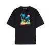 Palm Angels Burning Oasis Slim Fit Graphic T-shirt In Black