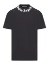 Palm Angels Logo-print Cotton T-shirt In Black