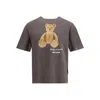 Palm Angels Teddy Bear Graphic Relaxed Fit T-shirt In Gray