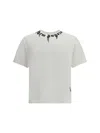 Palm Angels Crew Neck T-shirt With Spray-paint Effect Logo Detail In White