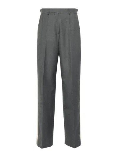 PALM ANGELS TAILORED STRAIGHT LEG WOOL BLEND TROUSERS