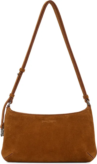 Palm Angels Tan Suede Giorgina Bag In Sand