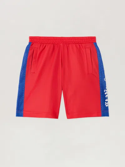 Palm Angels Kids' Team Palm Soccer Short In Red