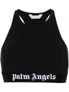 Palm Angels Logo Sport Top Black White