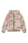Palm Angels Technical Fabric Hooded Jacket In Multicolor
