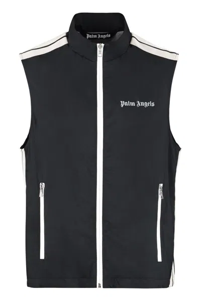 Palm Angels Technical Fabric Jacket In Black