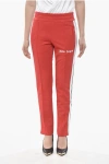 Palm Angels Technical Fabric Joggers With Contrast Side Stripe In Multi
