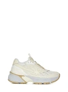 Palm Angels Leather And Fabric Low-top Sneakers In White
