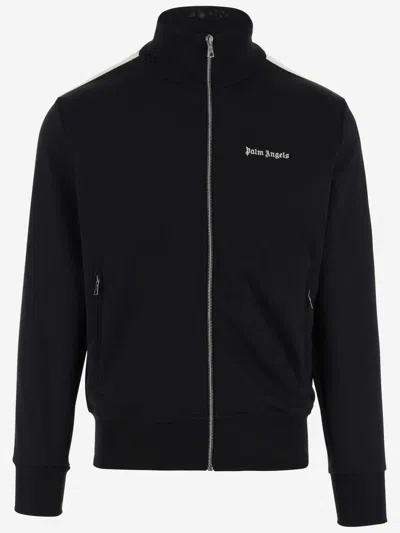 Palm Angels Technical Fabric Sports Jacket In Black