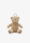 Palm Angels Teddy Bear Key-ring In Beige