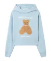 Palm Angels Teddy Bear Motif Hoodie In Blue