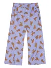 Palm Angels Teddy Bear Motif Pyjama Trousers In Purple