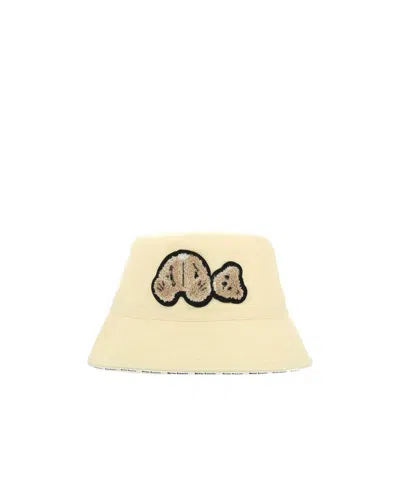 Palm Angels Teddy Bear Patch Bucket Hat In Nude