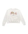 Palm Angels Teddy Bear-print Cotton Sweatshirt In White