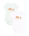 Palm Angels Teddy Bear-print Romper Set In White