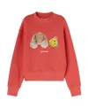 Palm Angels Teddy Bear Print Sweater In Red