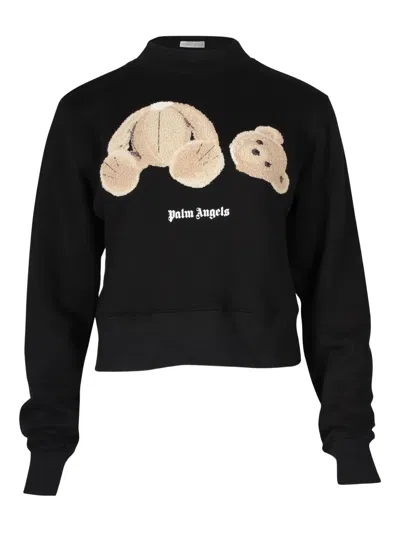 Pre-owned Palm Angels Teddy Bear-print Sweatshirt In Black