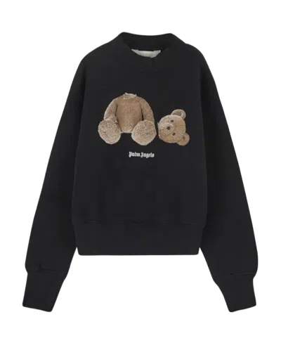 Palm Angels Teddy Bear-print Sweatshirt In Black