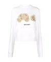Palm Angels Bear Patch Crewneck Sweatshirt In White