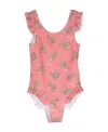 Palm Angels Teddy Bear-print Swimsuit In Pink