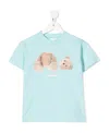 Palm Angels Teddy Bear Print T-shirt In Blue