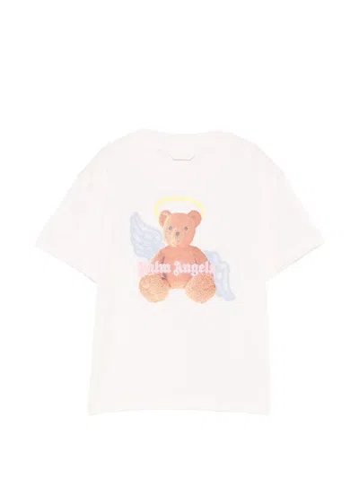 Palm Angels Lm Angels Kids Teddy Bear Printed Crewneck T-shirt In Multi