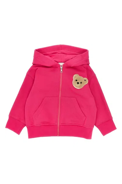 Palm Angels 'teddy' Hoodie In Pink