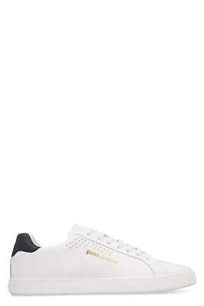 Pre-owned Palm Angels Tennis Leather Sneakers In White