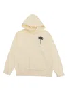 Palm Angels The Palm Regular Hoodie Butter Black In Cream