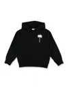 Palm Angels Black Sweatshirt For Boy With Logo In Nero