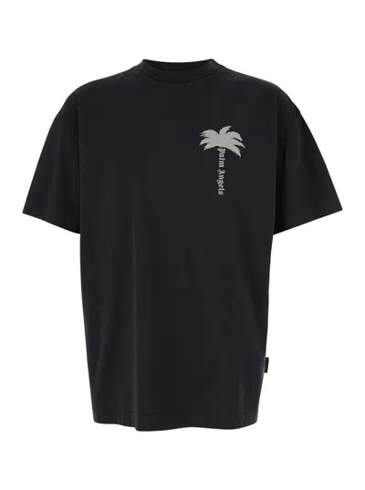 Palm Angels The Palm Gd Tee Dark Grey Off White