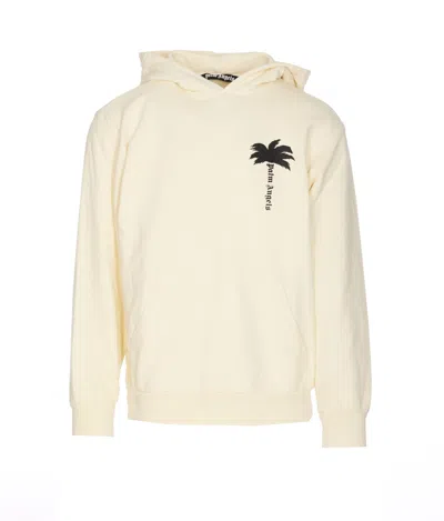 Palm Angels The Palm Hoodie In Bianco