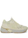 Palm Angels Leather And Fabric Low-top Sneakers In Neutrals