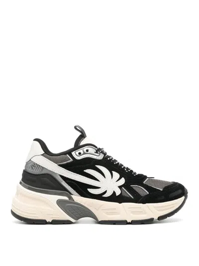 Palm Angels The Palm Runner Sneakers In Black Grey