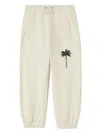 Palm Angels The Palm Cotton Track Pants In Butter Black