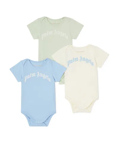 Palm Angels Three-piece Short-sleeved One-piece Suit In White