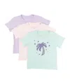 Palm Angels Three Pieces Of T-shirt With Round Neck In Blue